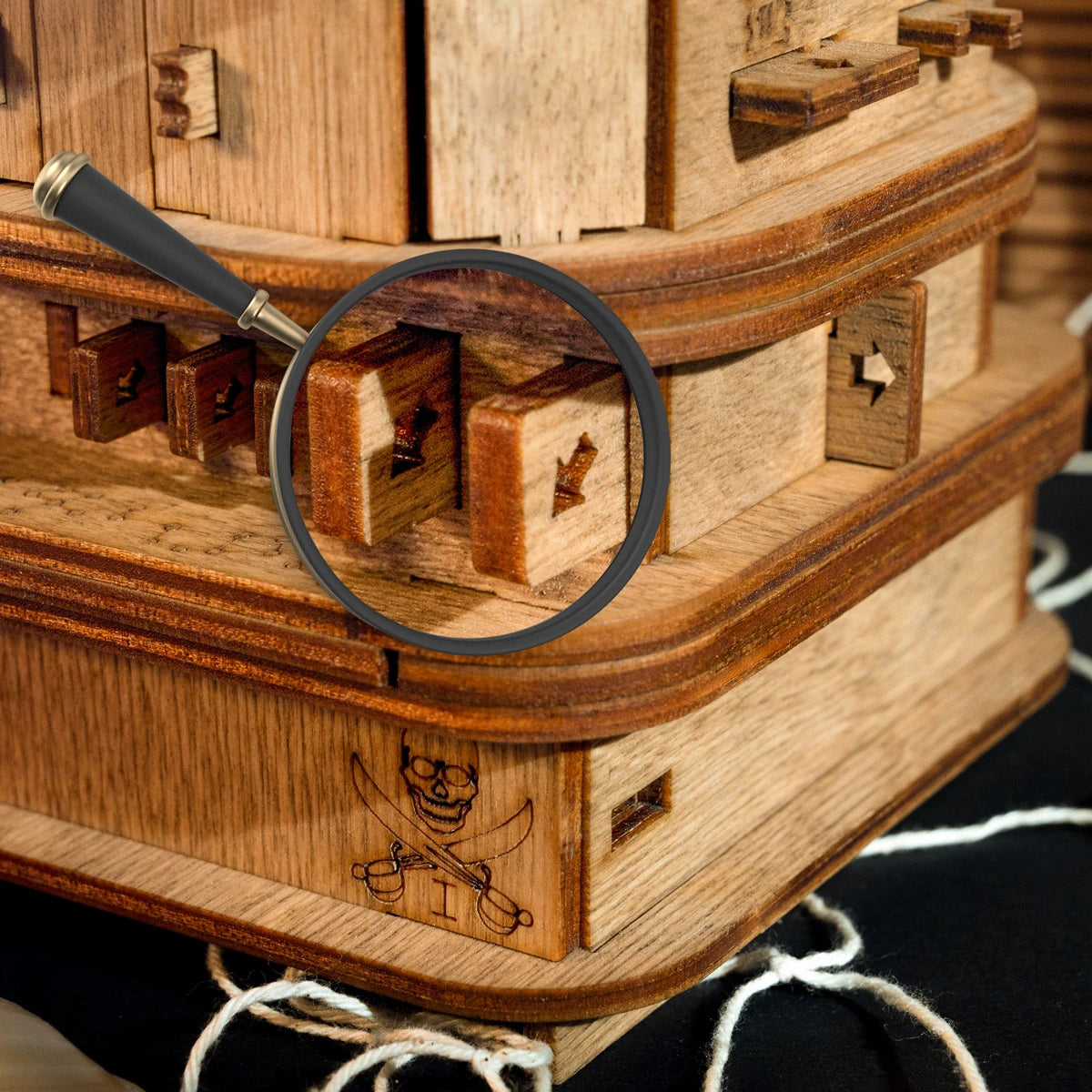 Davy Jones’ Locker Puzzle Box – Nautical Escape Room Brain Teaser 