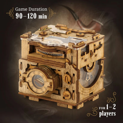 Sherlock Camera Wooden Puzzle Box with Tripod