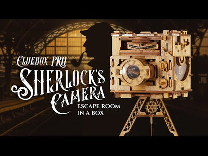 Sherlock's Camera - Wooden Mechanical Puzzle Box with Tripod