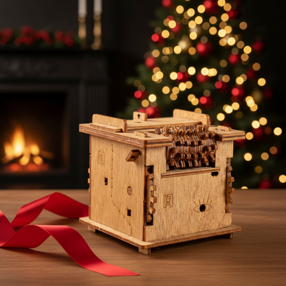 Schrödinger's Cat Wooden Mechanical Puzzle Box Mechanical Puzzle Box