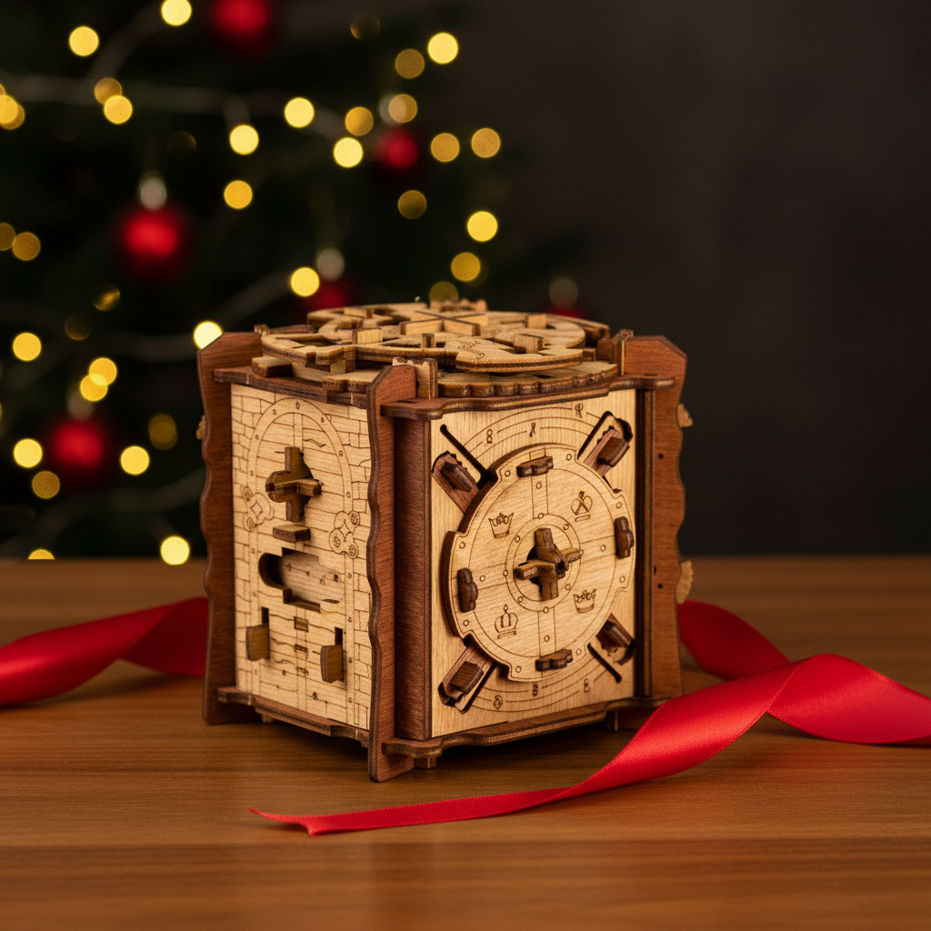 Trial of Camelot Wooden Mechanical Puzzle Box Cube Design Mechanical Puzzle Box